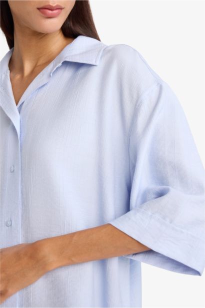 Рубашка с коротким рукавом оверсайз крэш для женщин