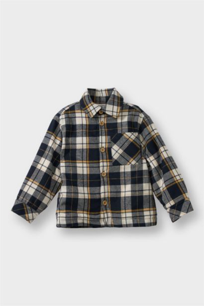 Baby Boy Plaid Patterned Flannel Long Sleeve Shirt