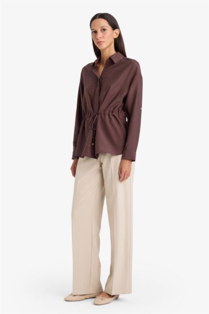 Рубашка с длинным рукавом стандартного кроя для женщин