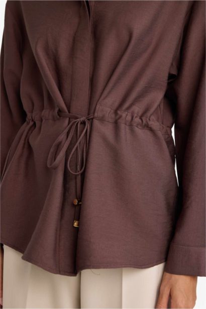 Рубашка с длинным рукавом стандартного кроя для женщин