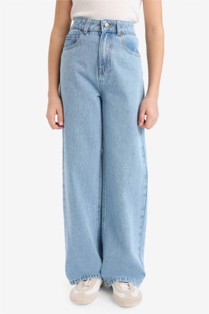 Қыздарға арналған 90's Wide Leg кең балақты джинс шалбар