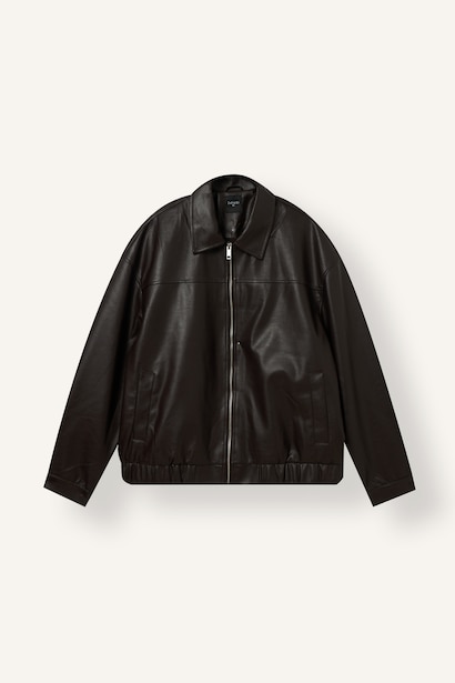 Oversize Suni Deri Ceket