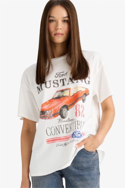 %100 Pamuk Ford Motor Company Oversıze Tişört