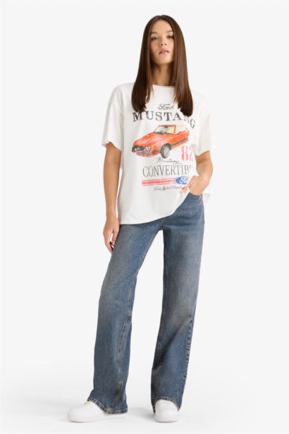 %100 Pamuk Ford Motor Company Oversıze Tişört