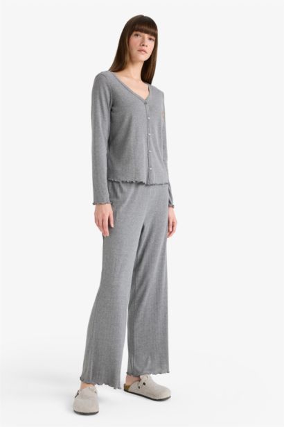 Fall in Love Regular Fit Top Bottoms 2 Piece Pajama Set