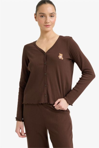 طقم بيجاما قصة عادية من قطعتين