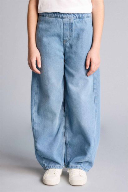 بنطرون جينز بناتي بالون فيت