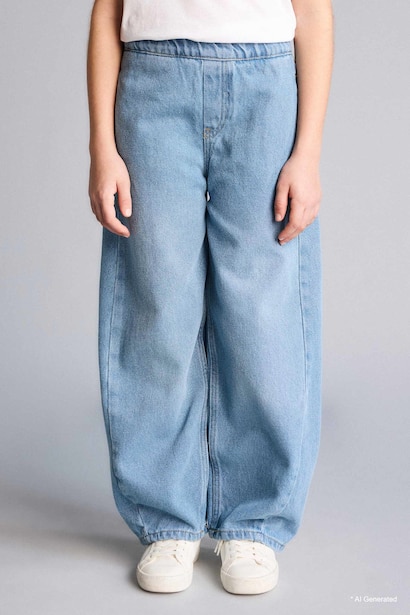 Balloon Fit Jean Kız Çocuk