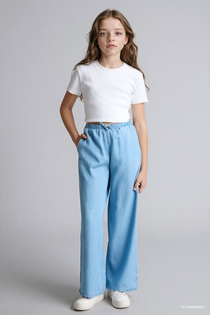 Wide Leg Jean Kız Çocuk