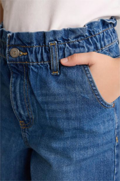 بنطلون جينز بناتي بيبرباج برجل واسع