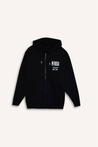 Oversize Fit Hooded NBA Licensed Zip Up Hoodie