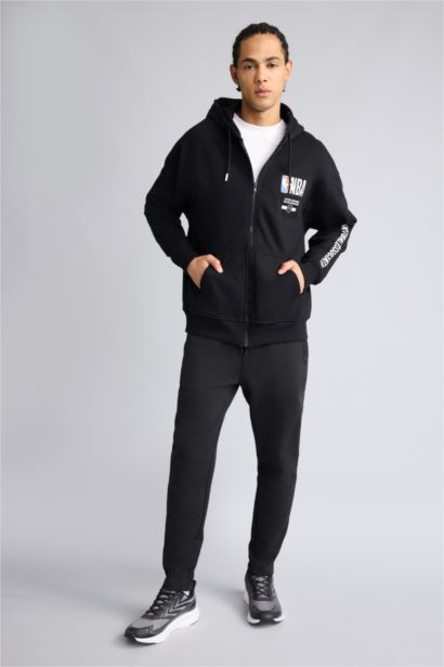 Oversize Fit Hooded NBA Licensed Zip Up Hoodie