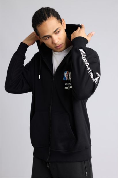 Oversize Fit Hooded NBA Licensed Zip Up Hoodie