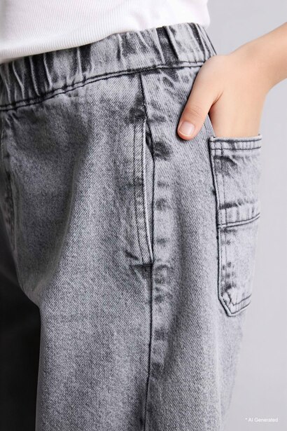 Relaxed Fit Jean Kız Çocuk