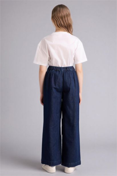 بنطرون جينز بناتي قصة مريحة