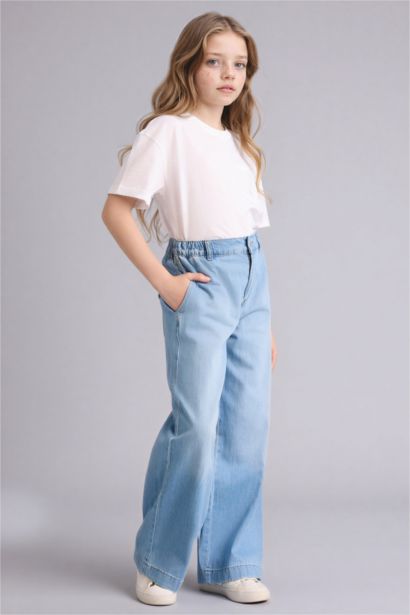 بنطرون جينز بناتي قصة مريحة