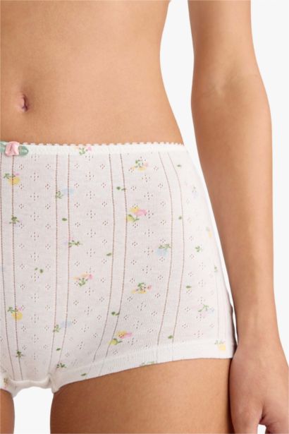 Dantel Detaylı Çiçekli Hipster Külot