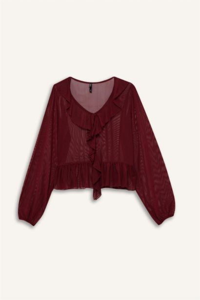 Şifon Uzun Kollu Tişört