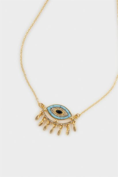 Collier avec détail œil bleu pour femme