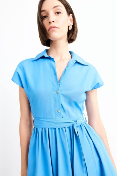 Terry Cotton Short Sleeve Long Length Dress