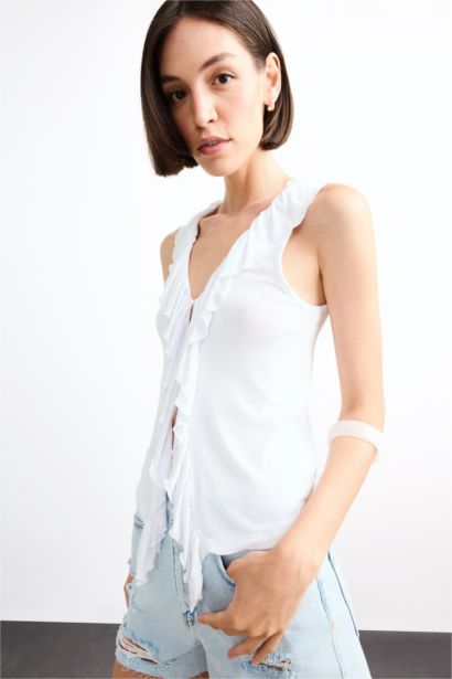 Viscose V-Neck Tank Top