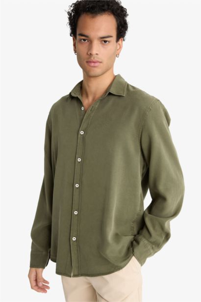 Regular Fit Twill Long Sleeve Shirt