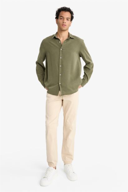 Regular Fit Twill Long Sleeve Shirt