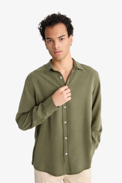 Regular Fit Twill Long Sleeve Shirt