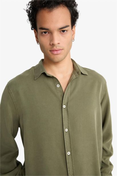 Regular Fit Twill Long Sleeve Shirt