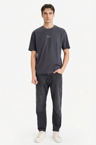 تيشيرت نص ردن قطن اوفر سايز