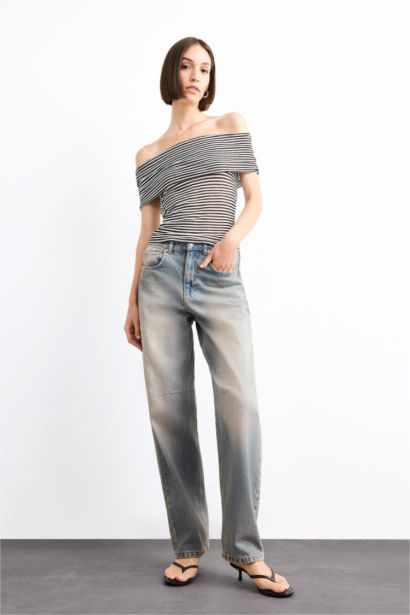 Baggy Fit Denim Trousers