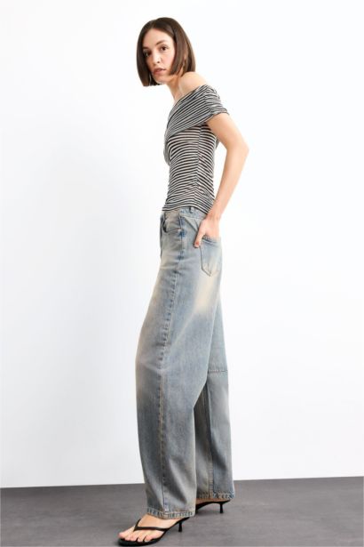 Baggy Fit Denim Trousers
