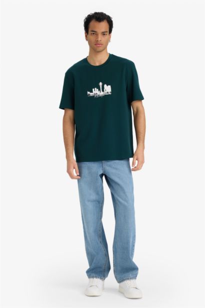 Ауа өткізетін суретті футболка