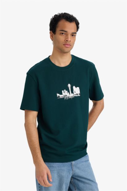 Ауа өткізетін суретті футболка