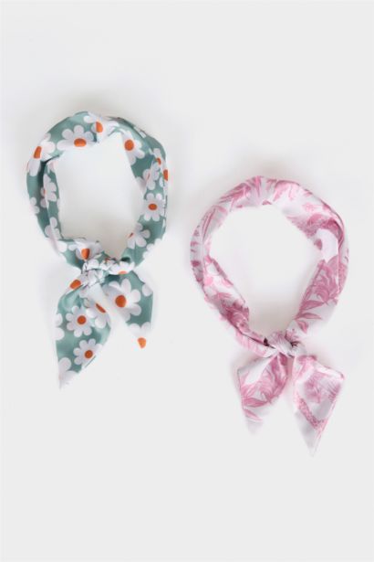 Woman Patterned 2 Piece Scarf