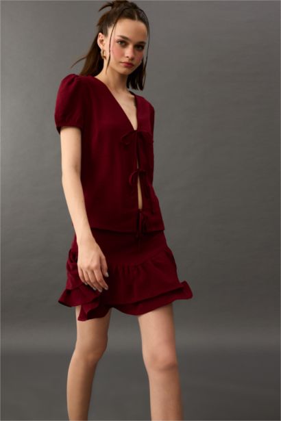 Regular Fit Short Sleeve Blouse