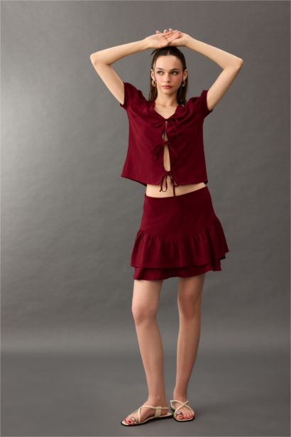 Regular Fit Short Sleeve Blouse