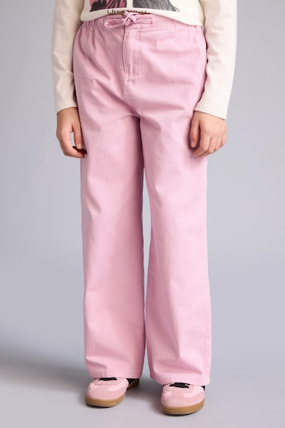 Girl Wide Leg Gabardine Trousers