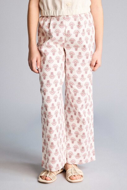 Girl Wide Leg Cotton Trousers