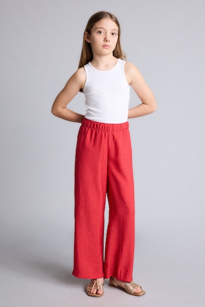 Girl Crinkle Viscose Trousers