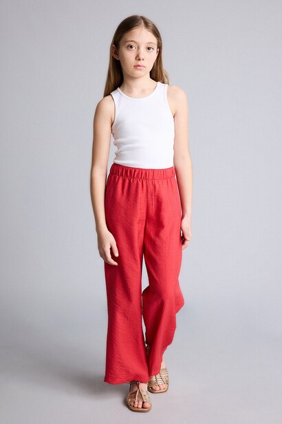 Girl Crinkle Viscose Trousers