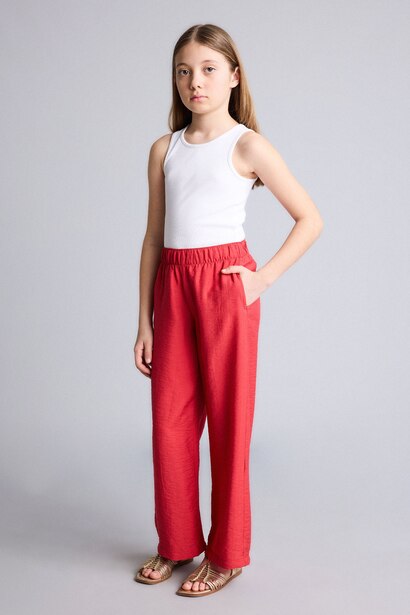 Girl Crinkle Viscose Trousers