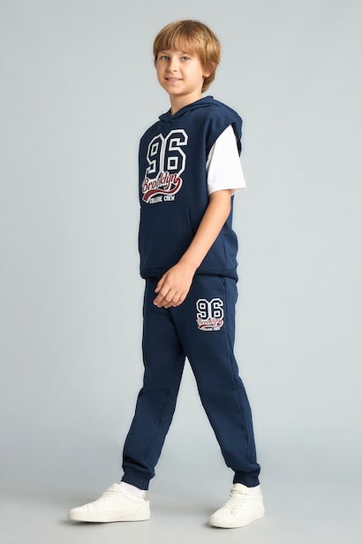 Boy 3 piece Navy Blue Regular Fit Set