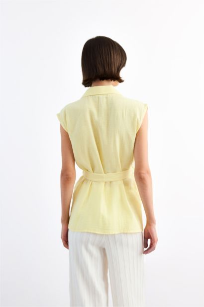 Crew Neck Short Sleeve Blouse