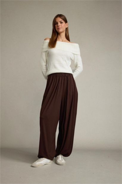 Baggy Fit Regular Waist Jogger Modal Trousers