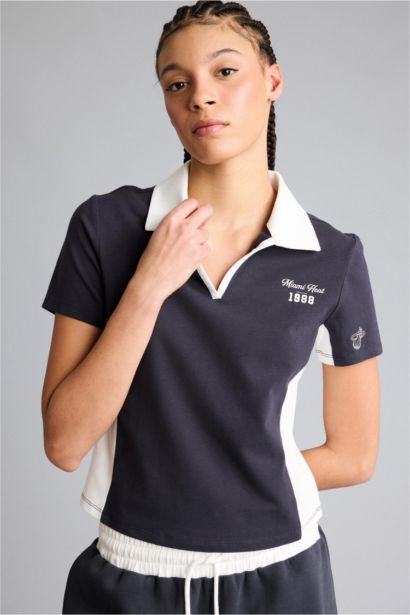 Футболка поло NBA Miami Heat Slim Fit с коротким рукавом