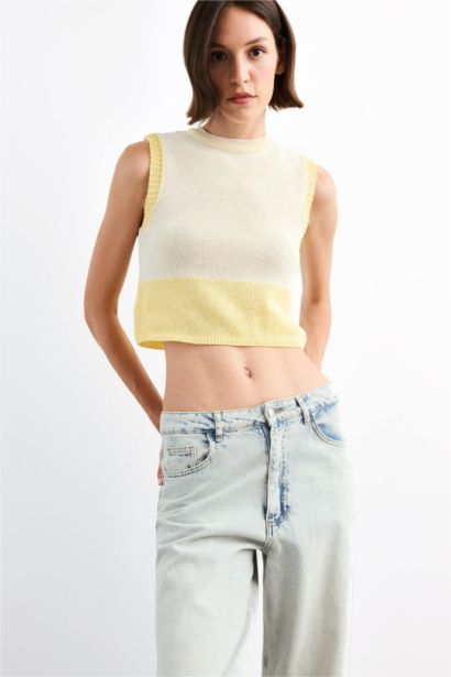 Knitwear Crew Neck Tank Top