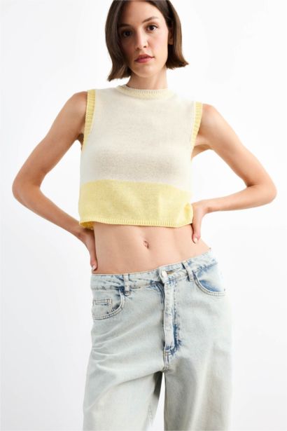 Knitwear Crew Neck Tank Top