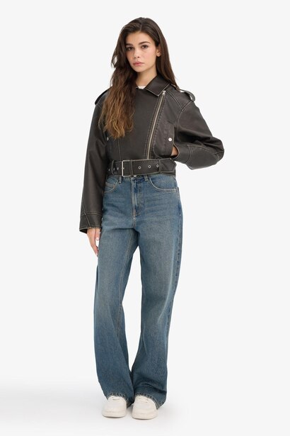 Faux Leather Jacket