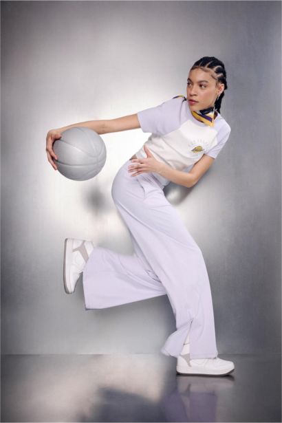 Wide Leg NBA Los Angeles Lakers Licensed with Pockets Trousers